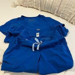 Figs Royal Blue Medical Scrub Set